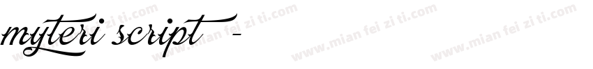 myteri script字体字体转换